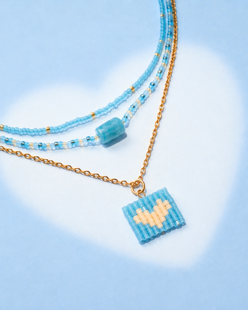 Pop Heart Stack- Aqua
