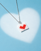 Pop Heart Necklace- Cherry