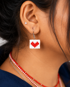 Pop Heart Earrings- Cherry