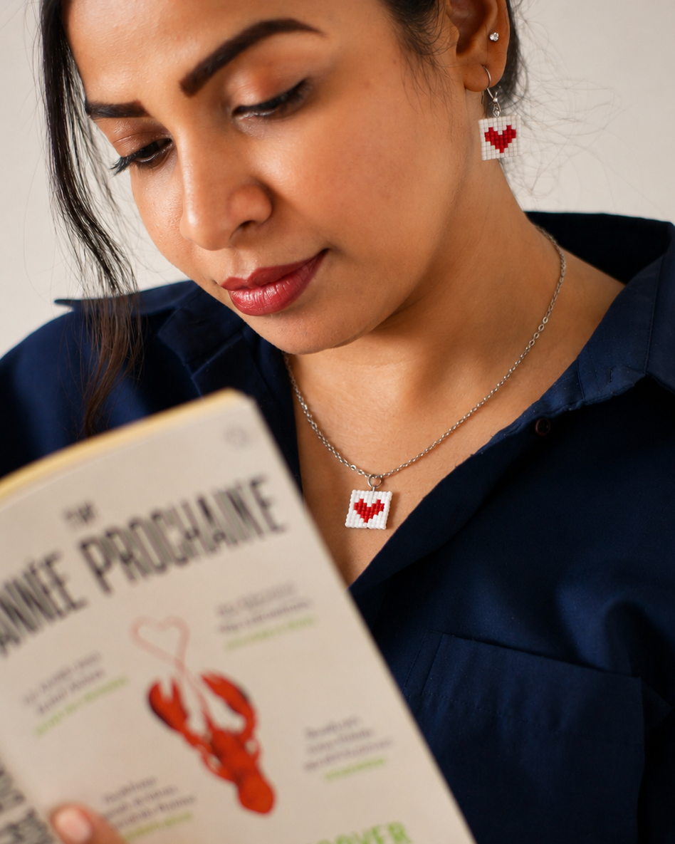 Pop Heart Necklace- Cherry