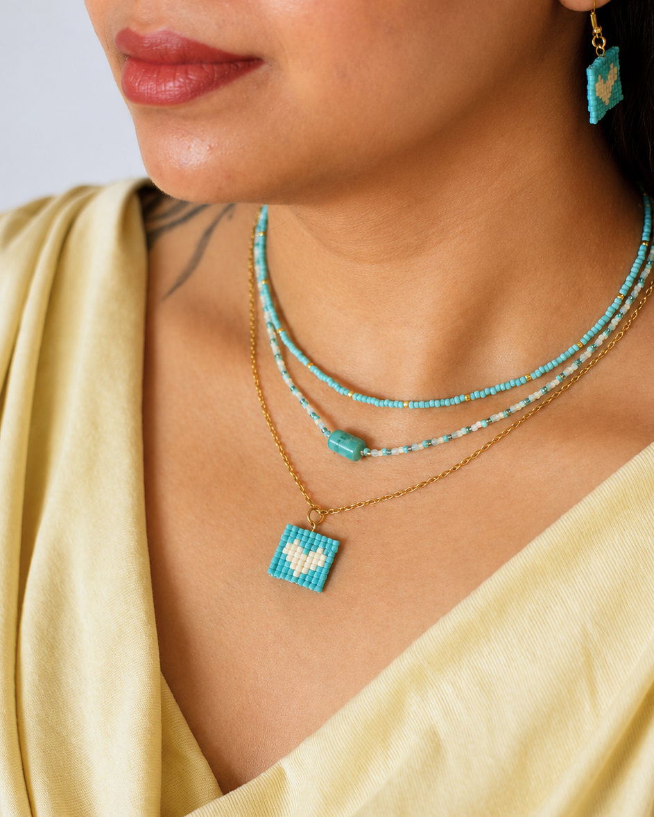 Pop Heart Stack- Aqua