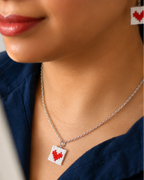 Pop Heart Necklace- Cherry
