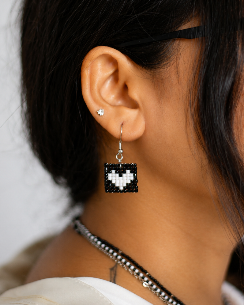 Pop Heart Earrings- Midnight