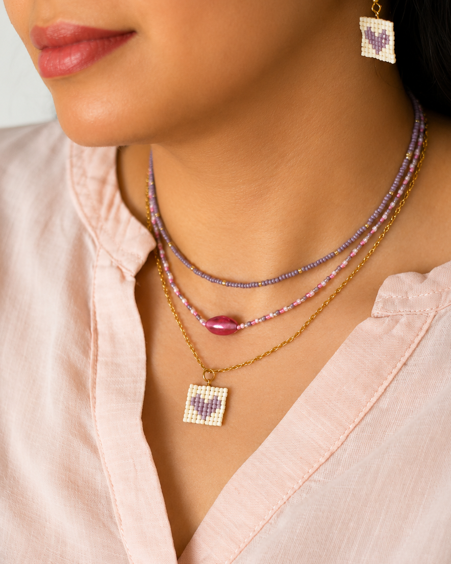 Pop Heart Stack- Lilac