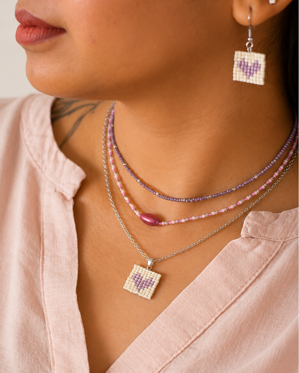 Pop Heart Stack- Lilac