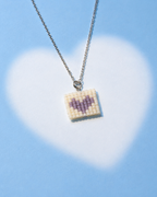 Pop Heart Necklace- Lilac