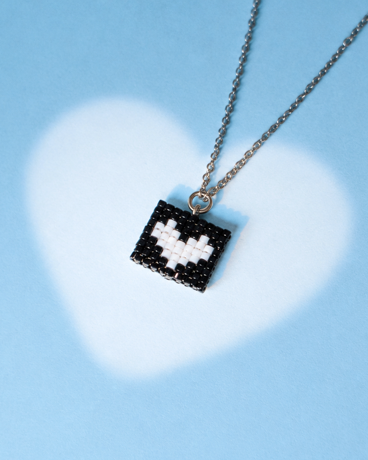 Pop Heart Necklace- Midnight
